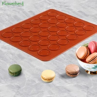 30 hole silicone baking mat round macaron silicone mat chopping board thermal insulation high temperature silicone mat