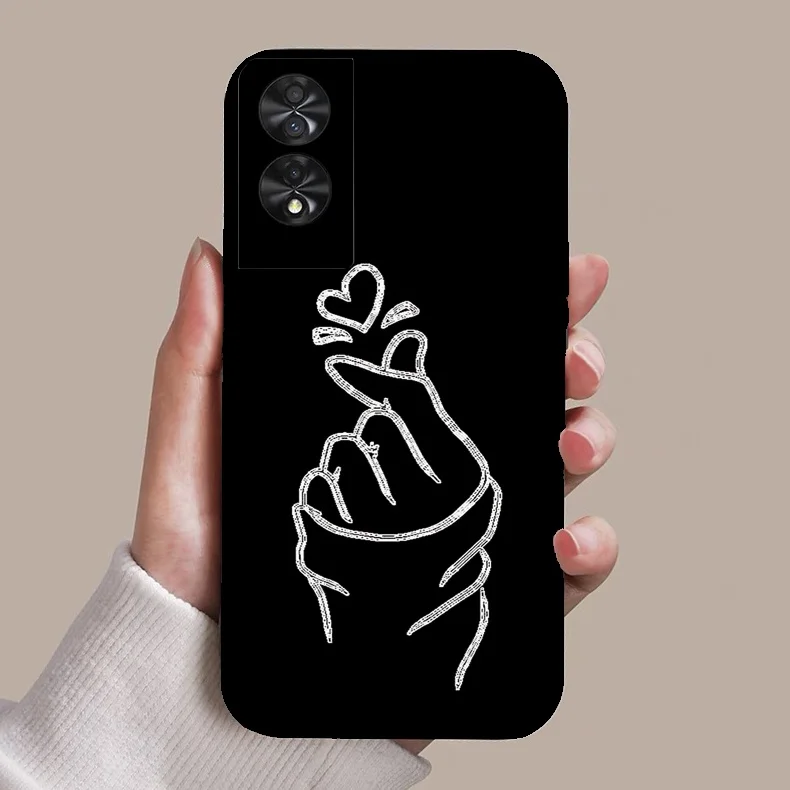 TCL 40 NXTpaper 4G фотообои с розовым мультяшным рисунком новый дизайн мягкая обложка