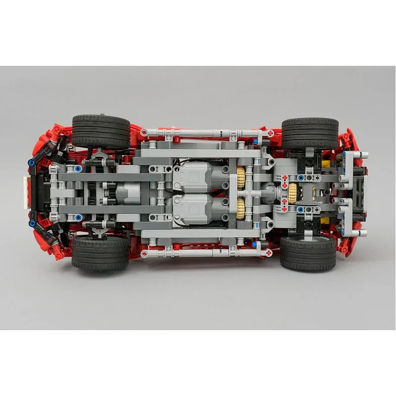 RedLittle RoadsterMOC-4682Cool маленький SportsCarRC Электрический строительный блок модель • 1391