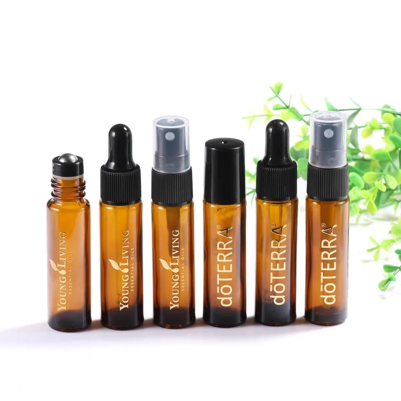 

50pcs 10ml Refillable Essential Oil Vial Dropper Roller Spray Bottle for DoTERRA YOUNG LIVING Thick Empty Vials with Roller Ball
