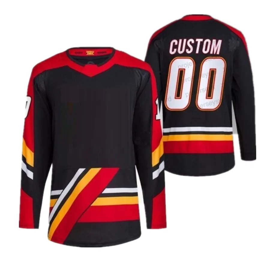 

NEW CAlGARY CUSTOM MEN WOMEN YOUTH KIDS HOCKEY JERSEYS FlAMES STITCH T-SHIRT