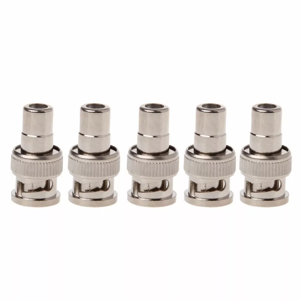 

5x BNC Male To RCA Female Coaxial Connector Adapter For CCTV Surveillance Video