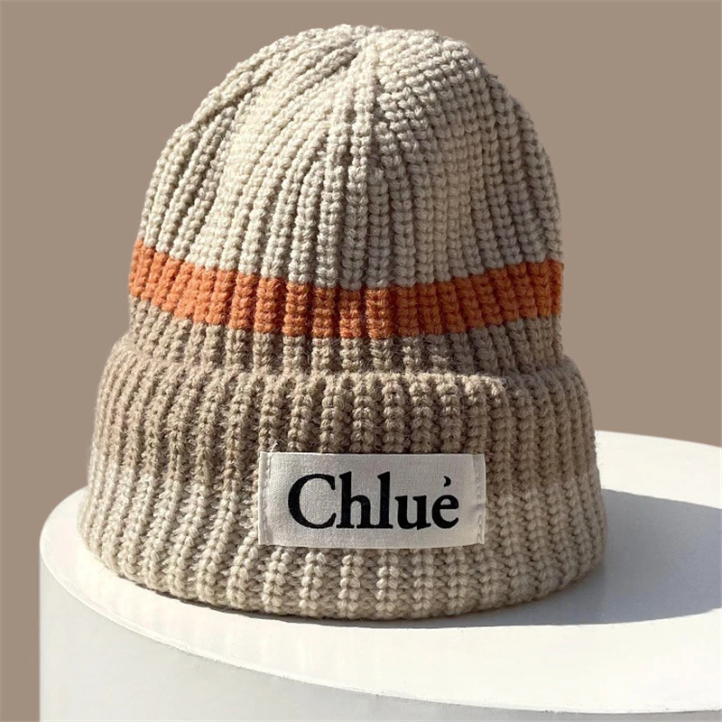 

Fashion Womens Mens Beanie Hat Skullies Stitching Colors Outdoor Woman Beanies Bonnet Man Knitted Skull Cap Fitted Hats Caps