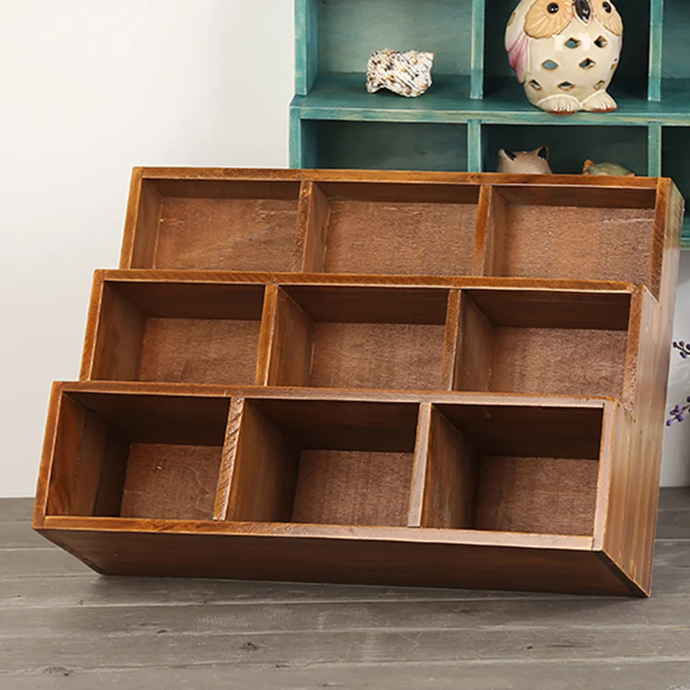 

Desktop Wood Display Rack Handicrafts Storage Shelf Wood Action Figures Stand