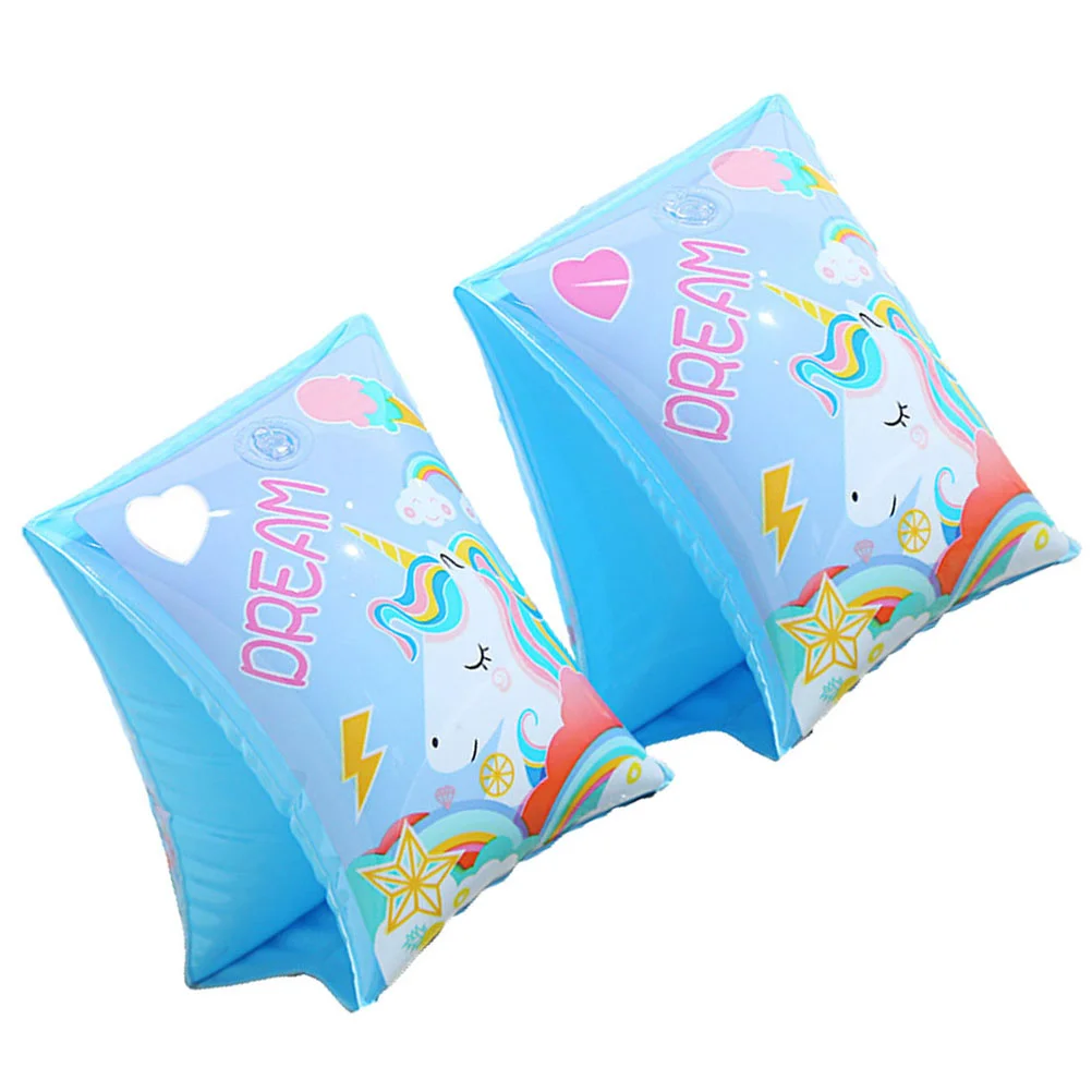 

1 Pair Adorable Unicorn Pattern Swim Rollup Floats Tube Water Wings Inflatable Armbands Flotation Sleeves for Kids Children