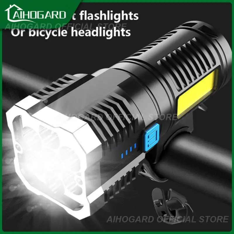 

1pcs Energy Saving Torch Tactical Light 4 Lighting Modes Led Flashlight Led Lantern Flishlamp 200m Range Abs Usb Charging Lamp