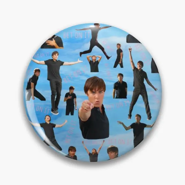

Zac Efron Troy Bolton Bet On It High Sc Customizable Soft Button Pin Gift Women Clothes Metal Jewelry Funny Cartoon Brooch