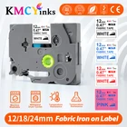 Ткань Plavetink, 12 мм * 3 м, ленты с синей и белой лентой, зеркальные, FA231 зеркальные, для принтеров этикеток Brother P-touch