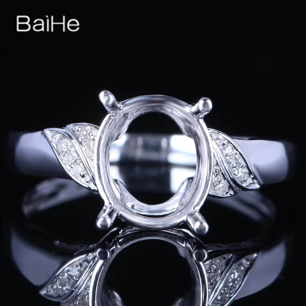 HALVMONTERT КОЛЬЦО ИЗ БЕЛОГО ЗОЛОТА 10К С ОВАЛЬНЫМ ЖЕМЧУГОМ ДЛЯ ЖЕНЩИН И МУЖЧИН ВЫСОКОГО КАЧЕСТВА ИЗДЕЛИЙ ИЗ ДРАГОЦЕННЫХ МЕТАЛЛОВ BAIHE.