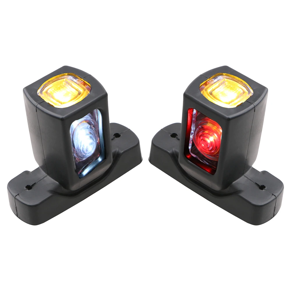 

Truck Side Lamp 4 LEDs Marker Side Light 3 Faces Red Amber White Color Lighting