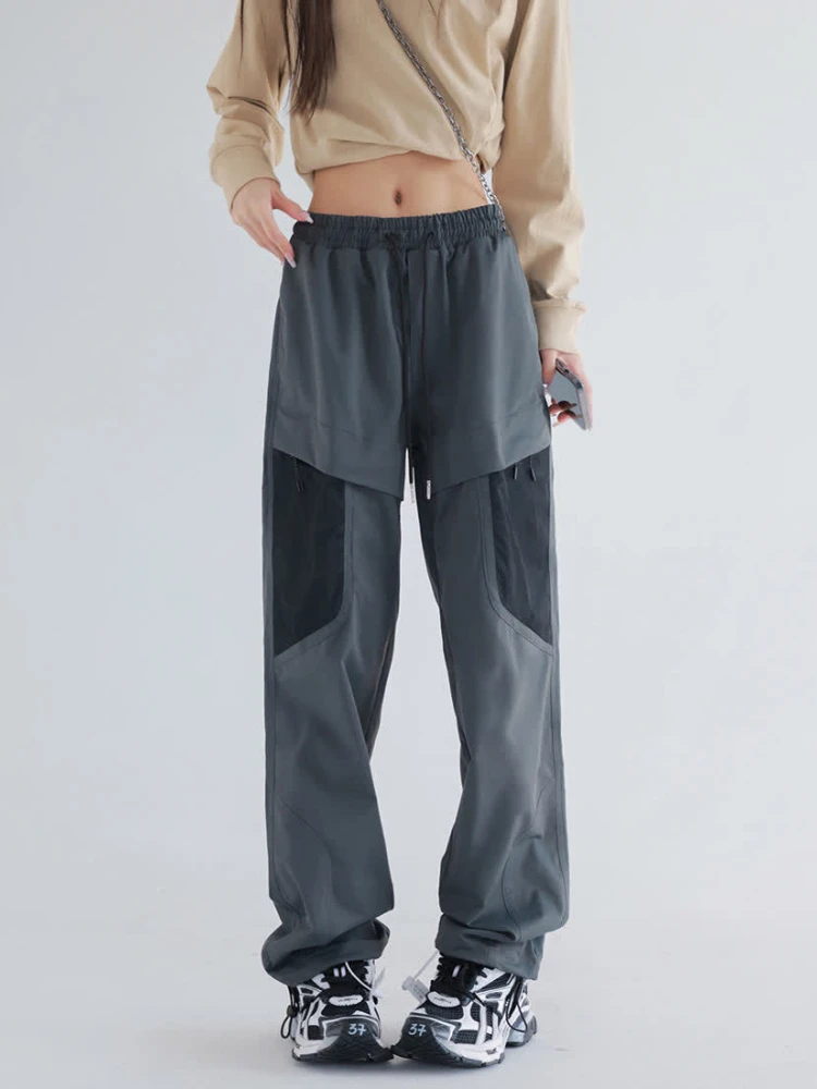 

Deeptown Hip Hop Kpop Streetwear Cargo Pants Women Harajuku Techwear Wide Leg Baggy Trousers Japanese Style Oversize Sweatpants