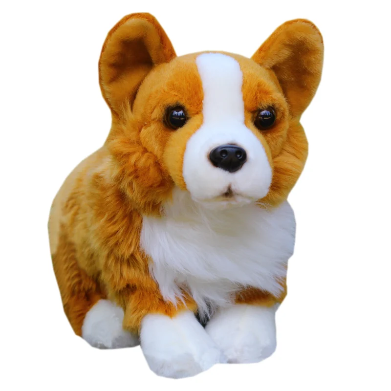 

32CM Lovely Simulation Dog Kids Dolls Corgi Stuffed Pet Soft Animal Toys For Children Birthday Gift Decor Collection