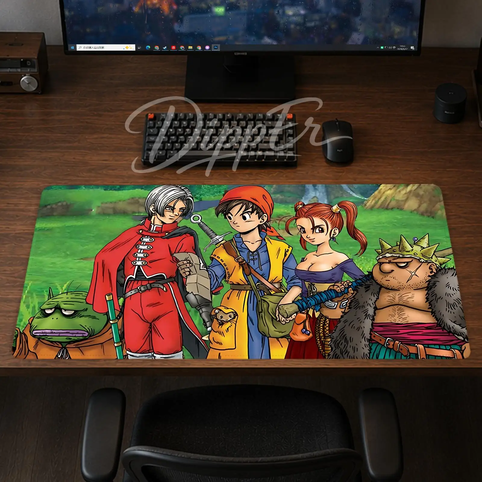 Фото Коврик для мыши Game Dragon Quest Xi, большой офисный коврик для стола, игровой коврик для мыши с резиновой подошвой, нескользящая подушка 900X400 №2