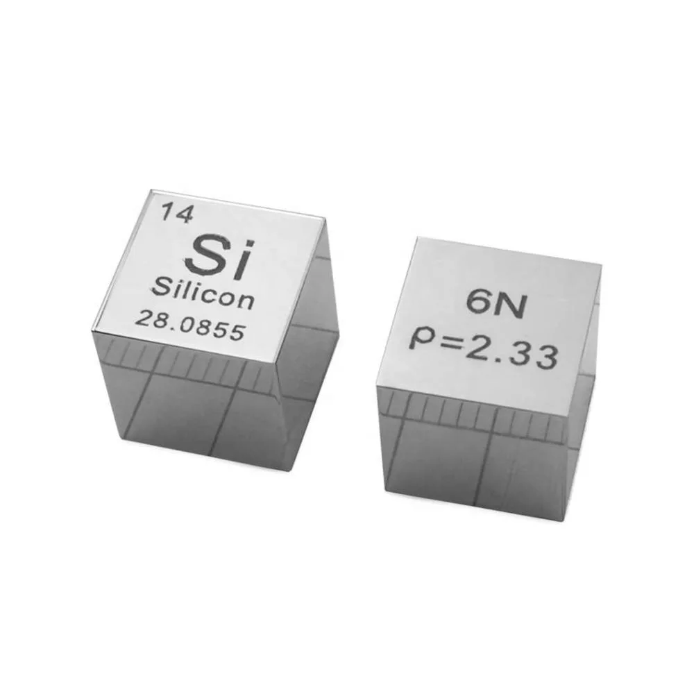 

10mm Mirror Polished Silicon (Si) Metal Cube 99.9999% Pure for Element Collection