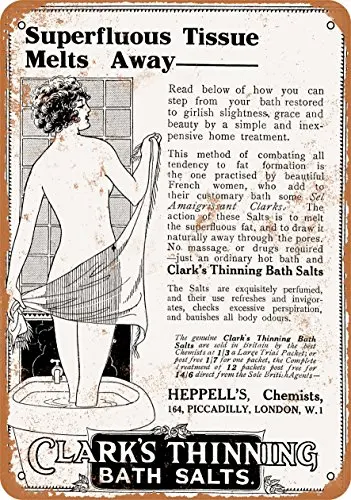 

Metal Sign - 1922 Clark's Thinning Bath Salts - Vintage Look Wall Decor for Cafe Bar Pub Home Beer Decoration Crafts