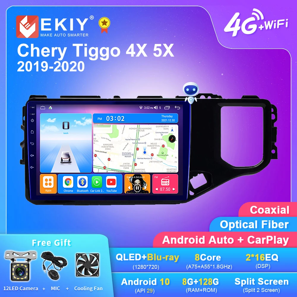 

EKIY T7 DSP Android Auto Radio For Chery Tiggo 4X 5X 2019 2020 Stereo Car Multimedia Video Player 2din Carplay GPS Navi DVD HU