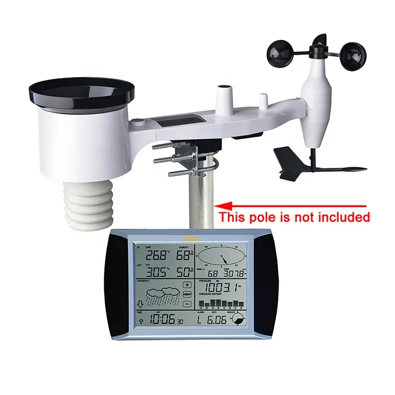 

MISOL 2sets WS1081 PC connection wind speed wind direction rain meter pressure temperature humidity professional weather station