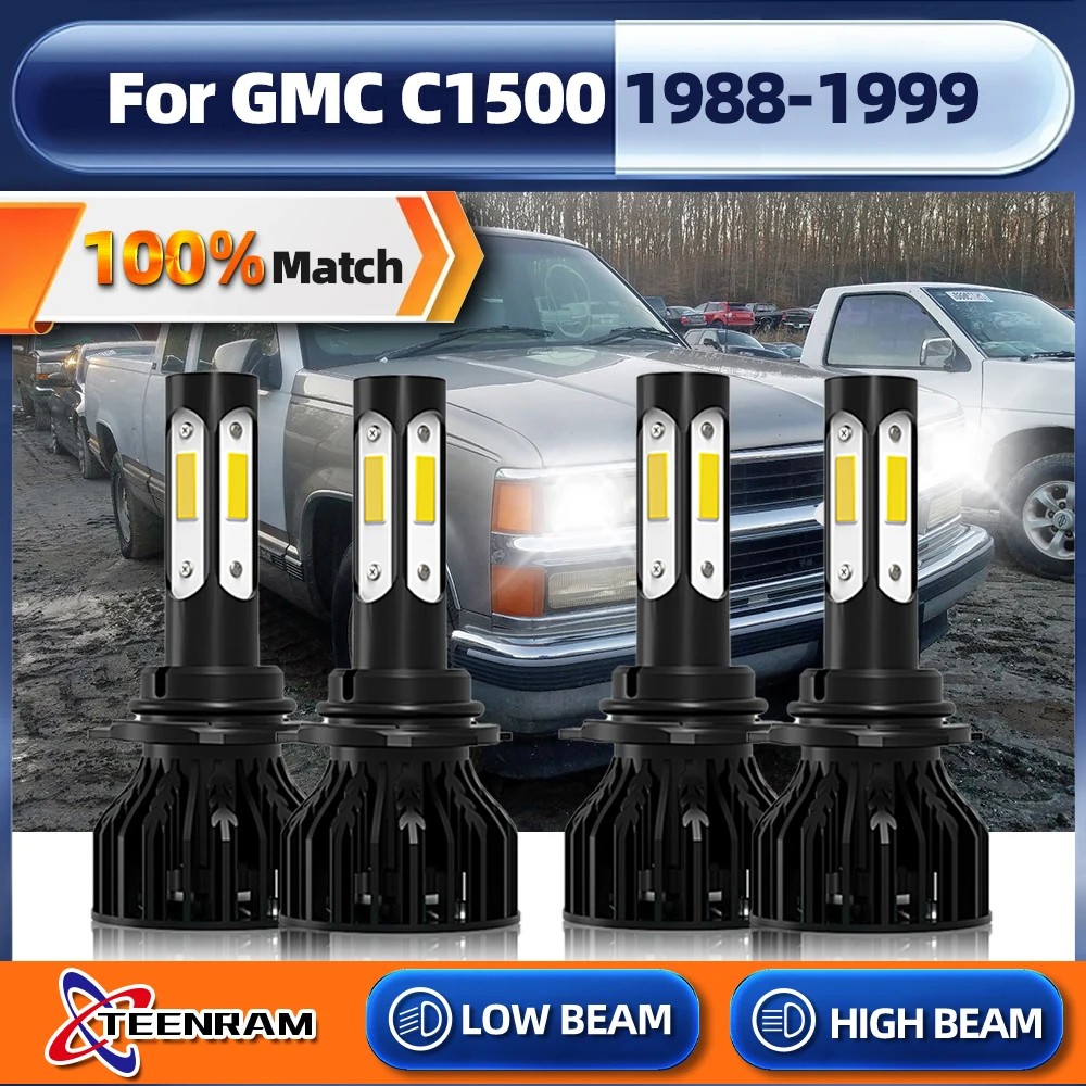 

40000LM светодиодный Canbus автомобильные фары HB3 9005 HB4 9006 автомобильные лампы 6000K автомобильные лампы для GMC C1500 1988-1995 1996 1997 1998 1999
