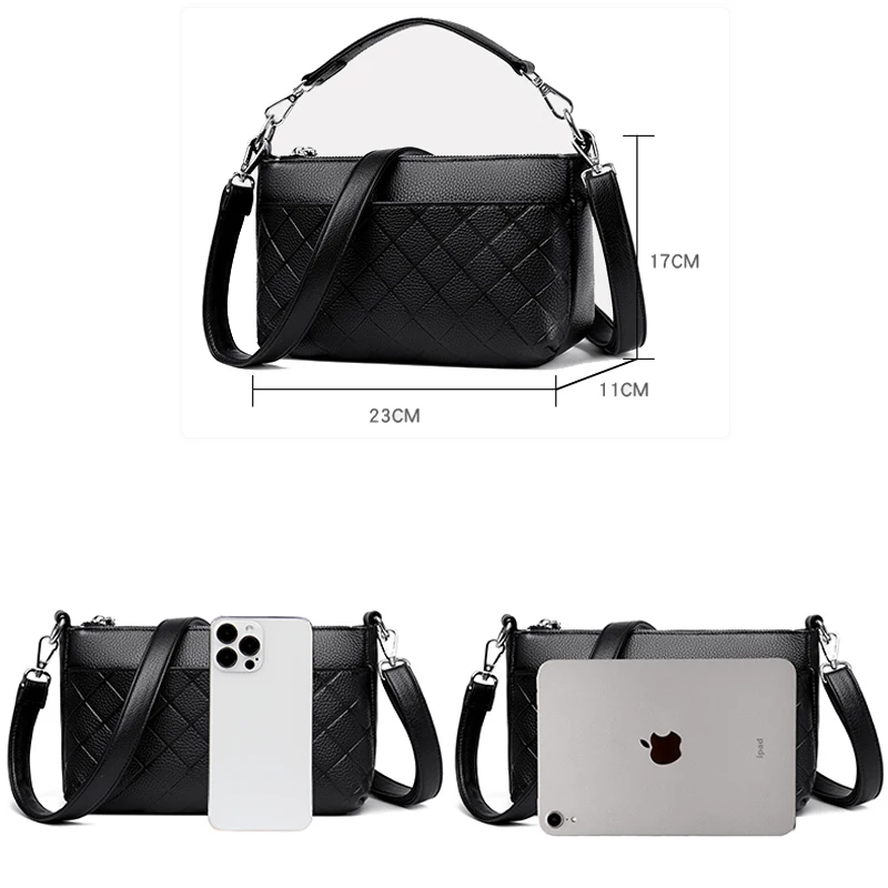 Новинка 2024 Высококачественная женская сумка на плечо из 100% мягкой воловьей кожи