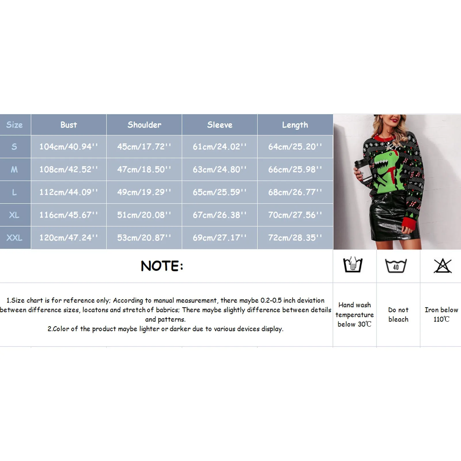Рождественский вязаный свитер милый мультяшный буквенный динозавр снежный узор