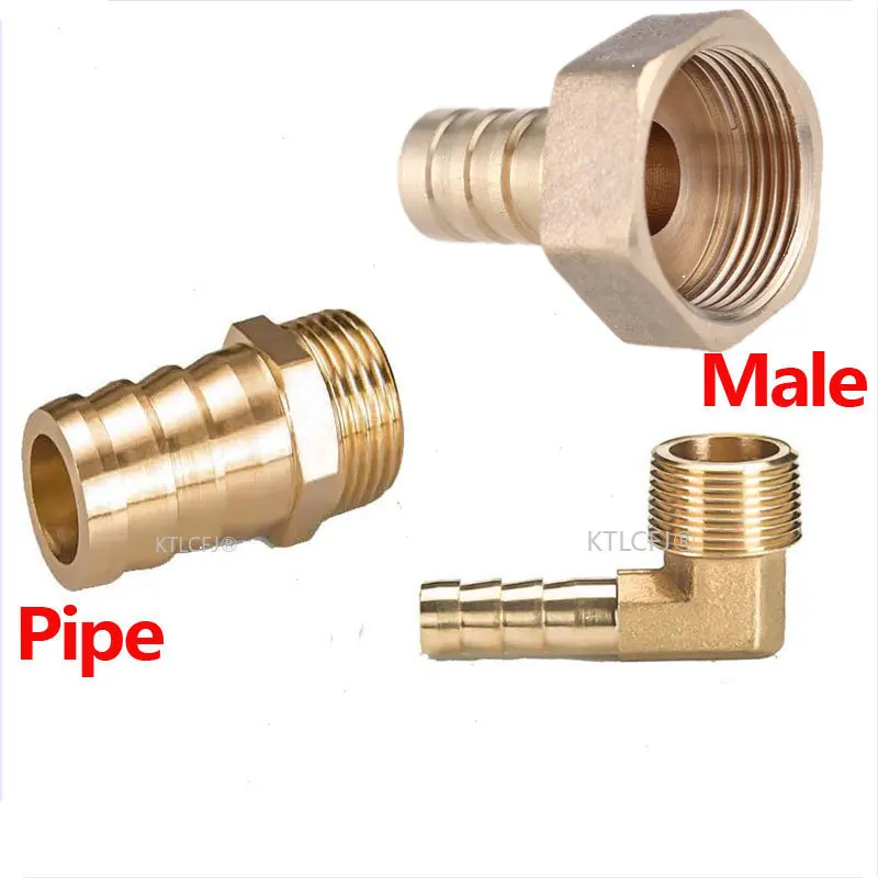 

Brass Pipe Connectors 6mm 8mm 10mm 12mm 14mm 16mm 19mm Barbed 1/8" 1/4" 3/8" 1/2" Male Thread Brass Joint Coupler Fittings