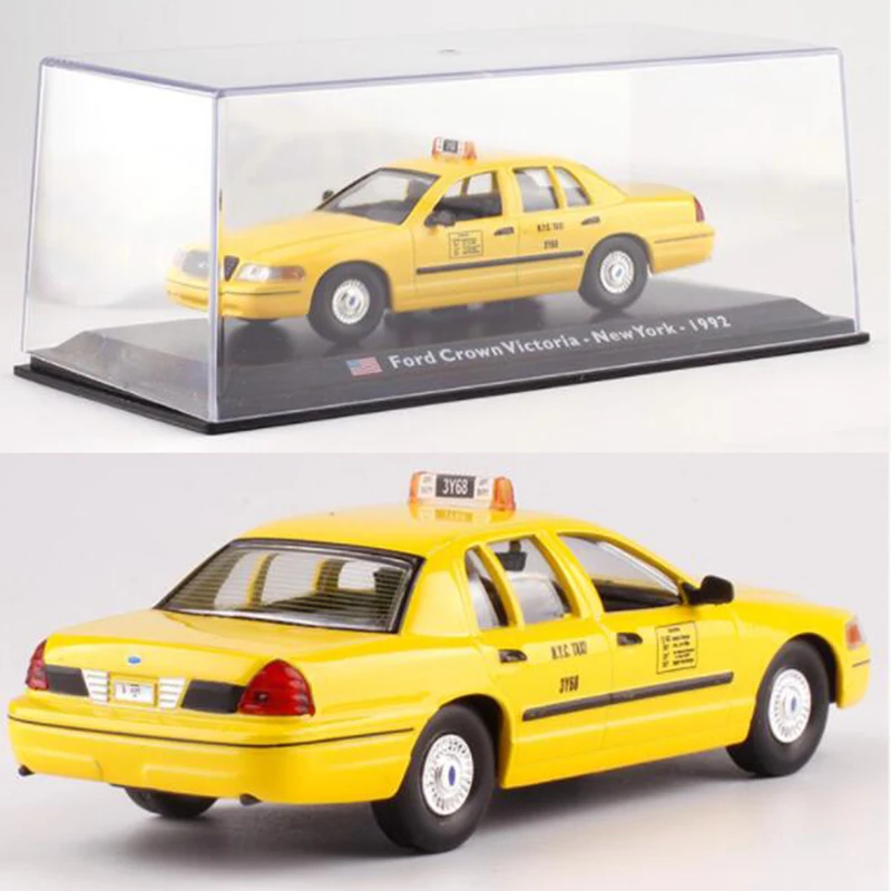 

1:43 Scale Metal Alloy Yellow Color Classic NEWYORK 1992 Crown Victoria Taxi Cab Car Model Diecast Vehicles Toys For Collection