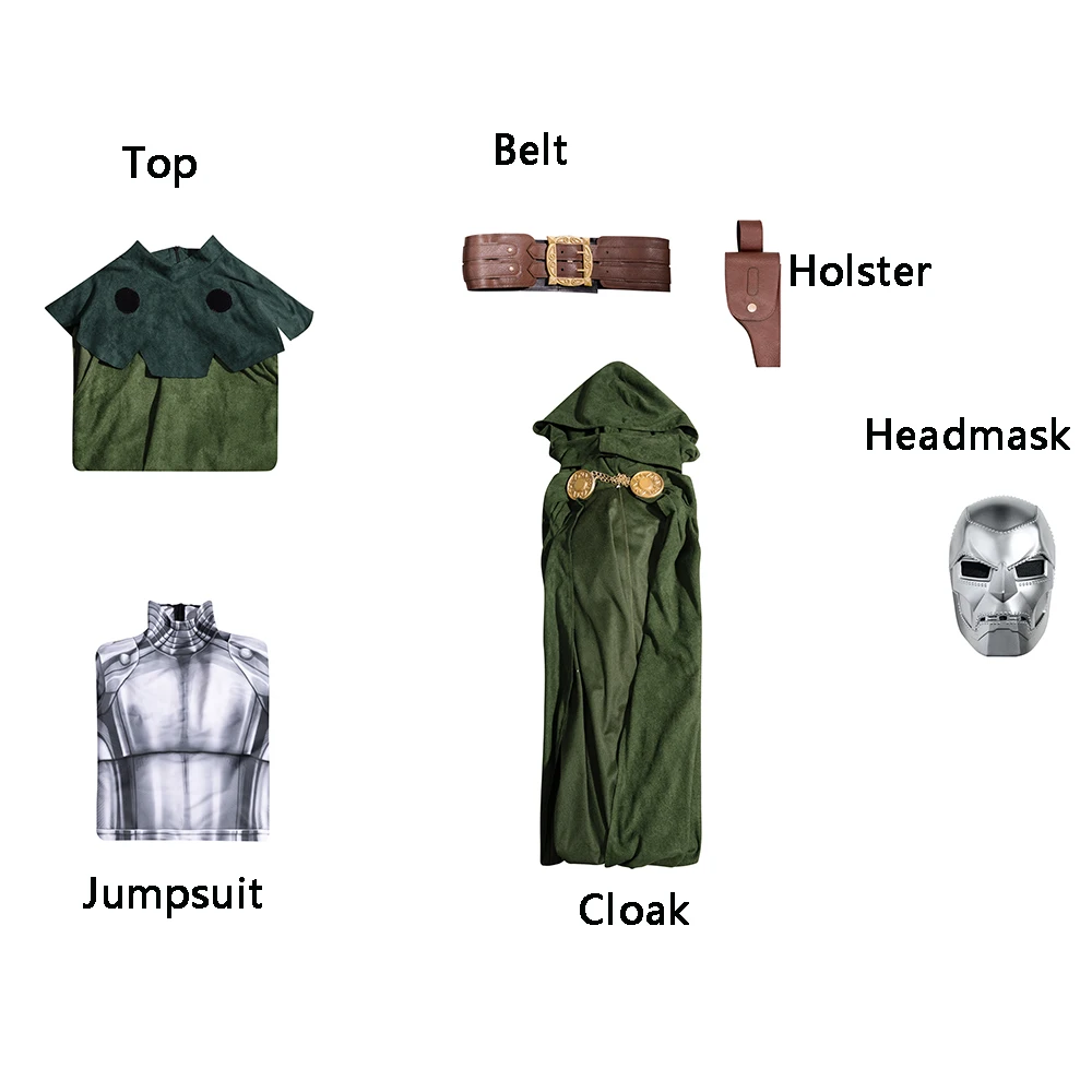 Костюмы для косплея Доктора Дом комбинезон плащ маска полный комплект мужская