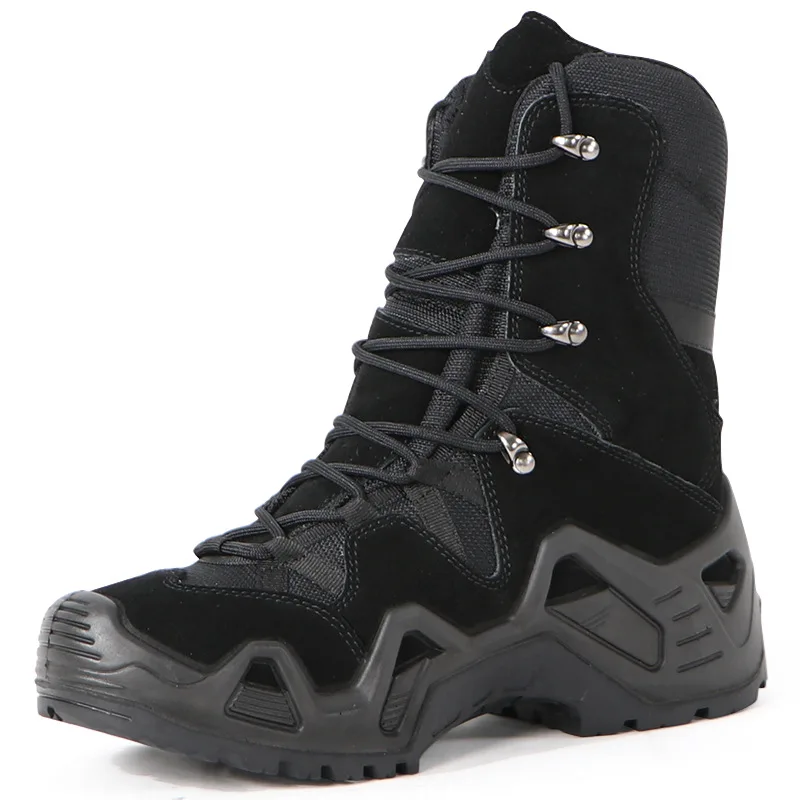 Waterproof Hiking Shoes Men High-top Military Boots Non-slip Hiking Boots High Quality Tactical Army Shoes Outdoor Trekking Boot