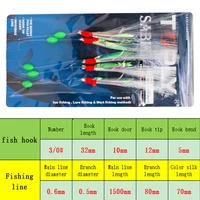 2set fishhooks for swivel rigs bait jigs fish head string carbon steel mackerel feathers bass cod lure sea fishing hook