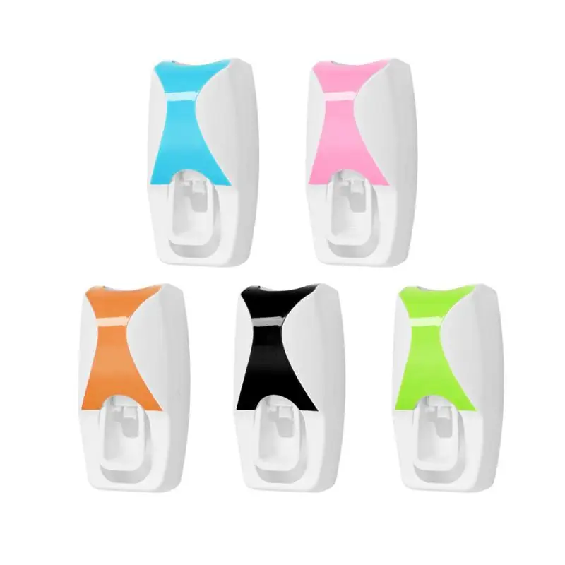 

No Punching Toothbrush Holder Automatic Toothpaste Dispenser Plastic Wall-mounted Multi-functional Toothpaste Squeezer