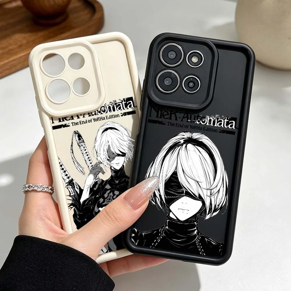 Фото Чехол для телефона NieR Automata Anime для Motorola Moto G86 G85 G75 G56 G06 Edge 70 60 50 Fusion Eye Ladder, силиконовый чехол №1
