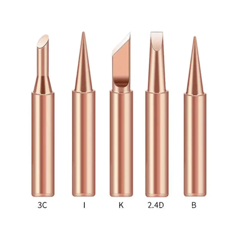 Набор наконечников для паяльника, набор из 5/10/12/14 шт. медных насадок 900M-T для электрической бессвинцовой сварки, оборудование для чистого паяльника