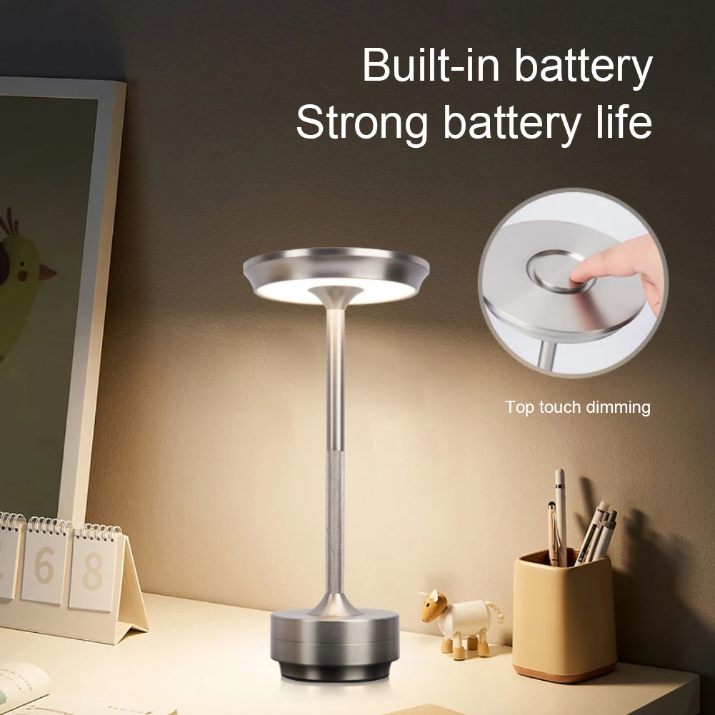 

Portable Table Lamps Modern Aluminium Led Dimmable Cordless Table Lamp With Usb Rechargeable Battery For Hotel Bar Dinning Room