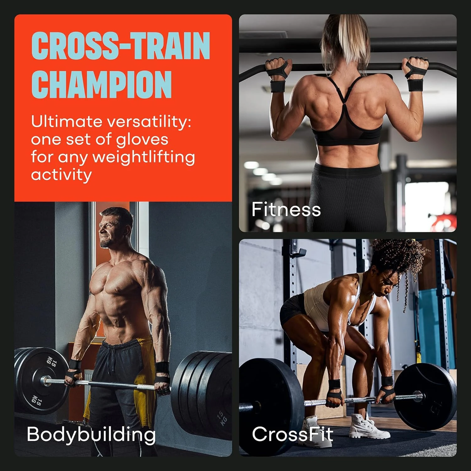 1 Пара Перчаток Для Тяжелой Атлетики С Поддержкой Запястья Полная Защита Рук