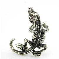 1pc vintage silver color gekko japonicus lizard clip earrings for men womens personality punk no piercing earrings goth jewelry