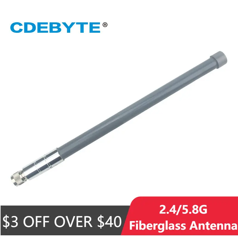 2.4GHz 5.8GHz Fiberglass Antenna 8/10dBi High Gain Long Range N-J Waterproof Strong Sealing for Outdoor CDEBYTE TXWF-BLG-40