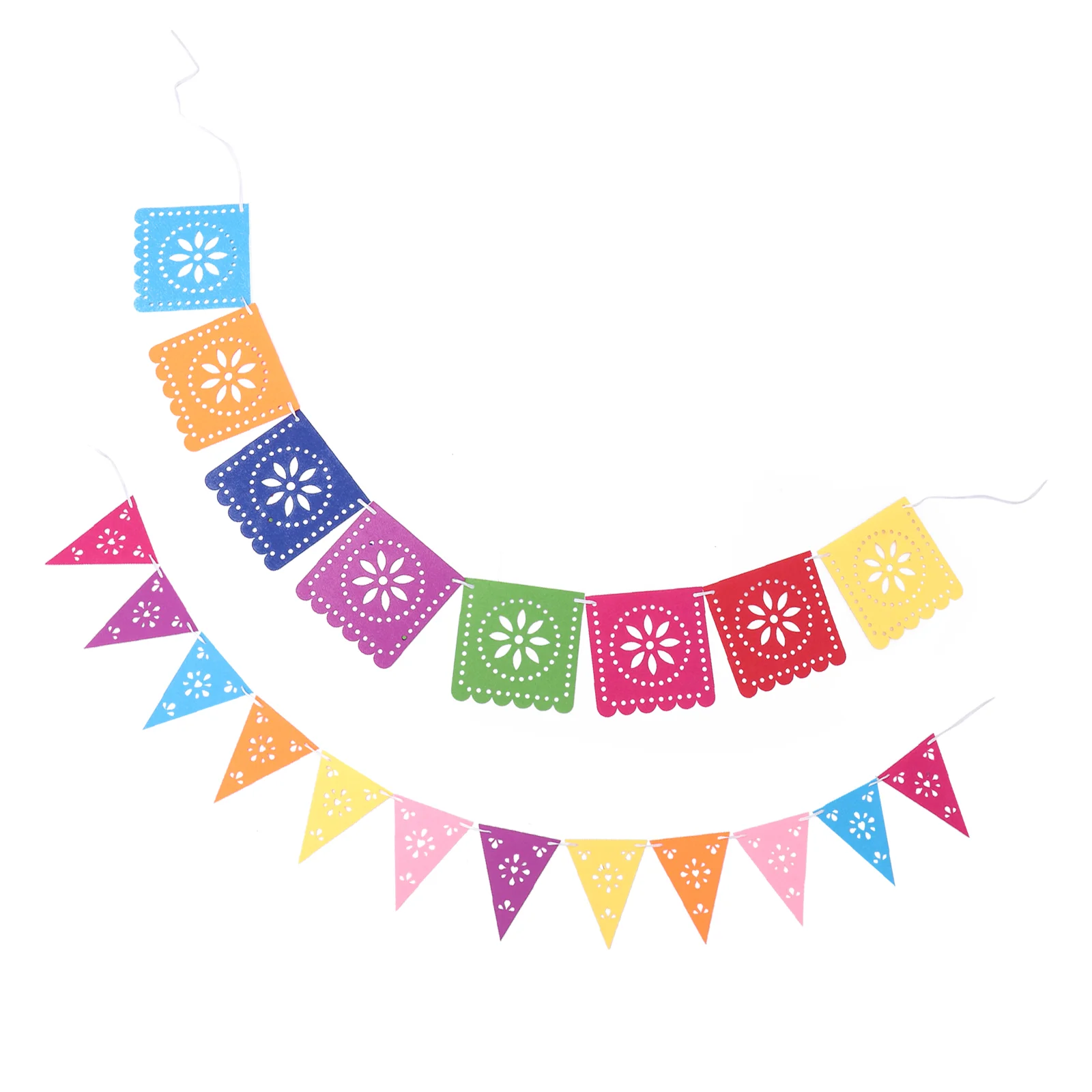 

2 Sets Mexican Pinata Party Hanging Ornament Decorative Banner Party Decoration