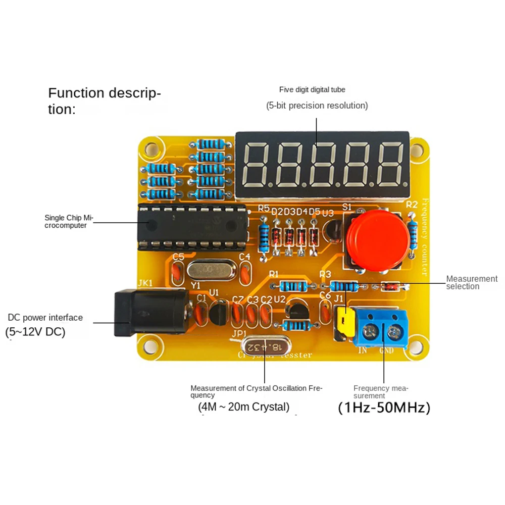 DIY комплект для измерения частоты 1 Гц-50 МГц измеритель электронный высокоточный