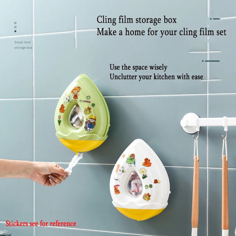 

Disposable Plastic Wrap Storage Box Wall-mounted Drop-type Plastic Material Multi-functional Storage Kitchen Storage Box Gadgets