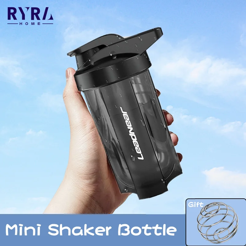 

500ml Protein Shaker Bottle With Whisk Ball BPA Free Sport Water Bottle Leak-Proof Mixing Cup For Gym Fitness Training Drinkware