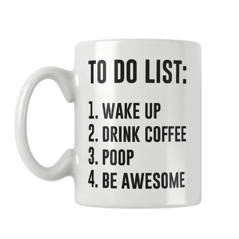 Кружка To Do List кофейная чашка белая керамическая для офиса и дома женщин мужчин