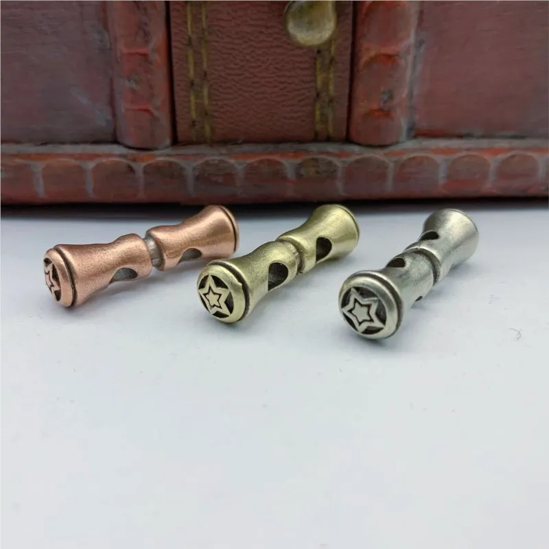XM-funny Closure braided string knot end stick brass DIY umbrella rope accessory EDC tool accessory knife pendant