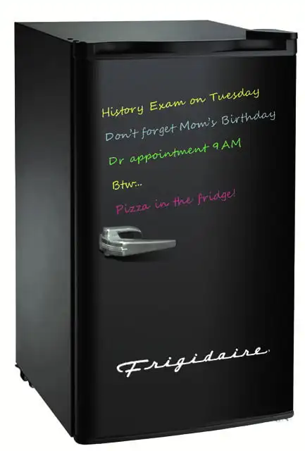 

Cu Ft Retro Dry Erase Compact Fridge, (EFR331-BLACK), Black