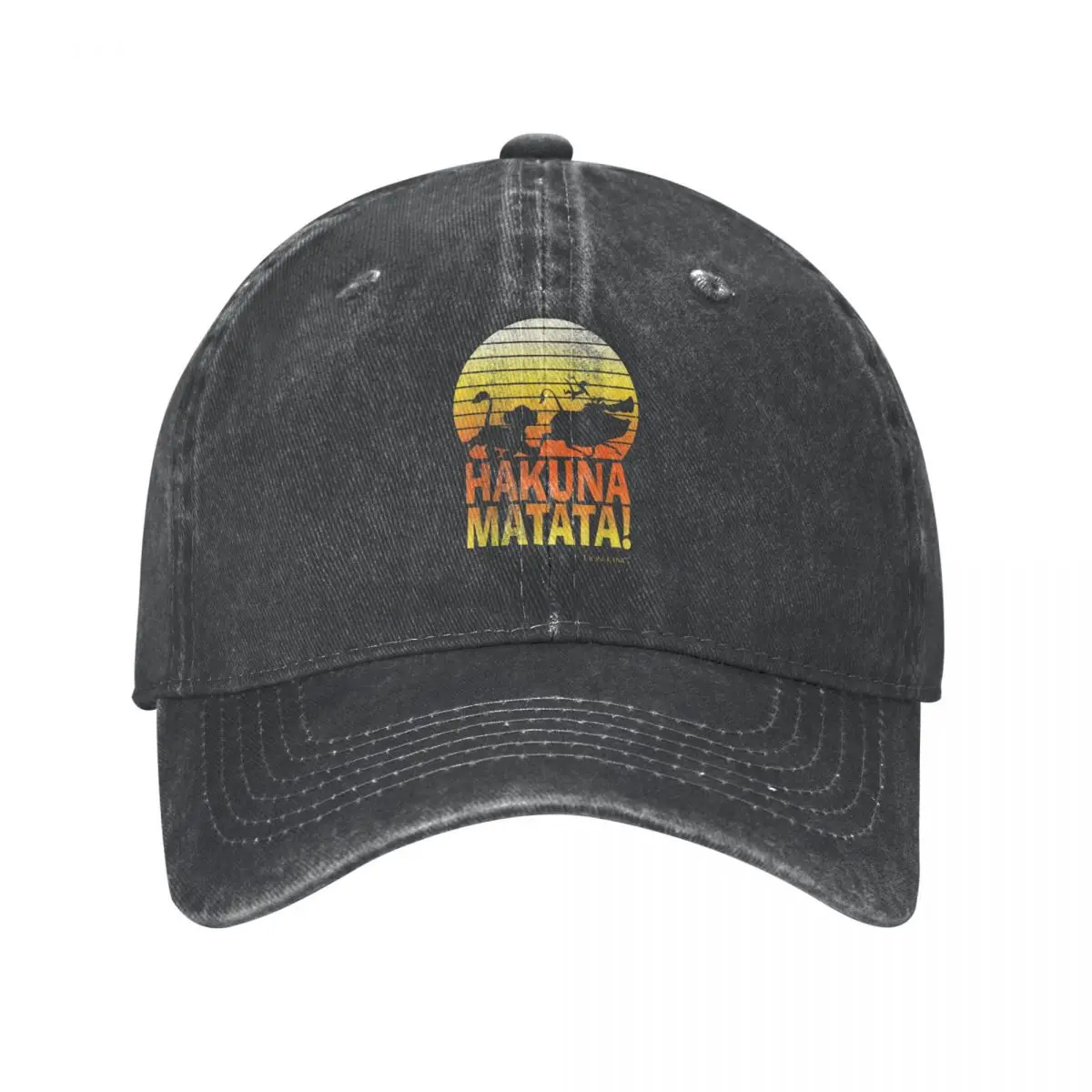 

Disney Lion King Baseball Cap Unisex Distressed Denim Washed Snapback Cap Hakuna Matata Retro Outdoor Activities Caps Hat