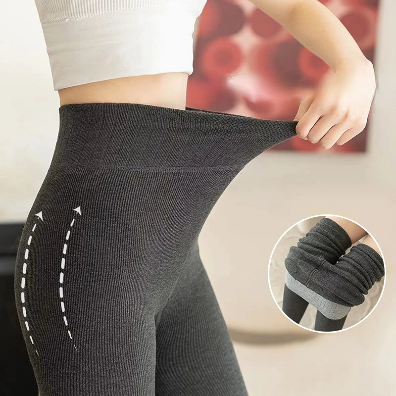 

Winter Women Pants Warm Fleece Thickening Leggings High Waist Leggings Women Solid Comfortable Keep Warm Stretchy Legging