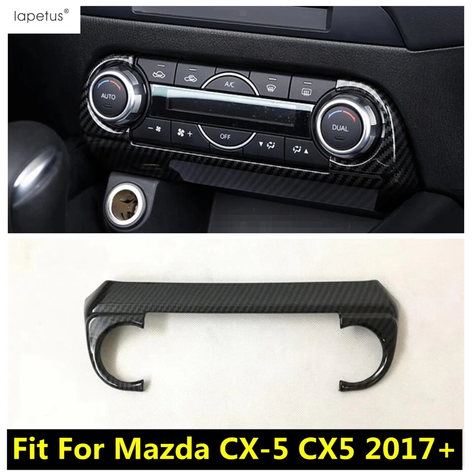 

ABS Central Control Air Conditioning AC Vent Switch Panel Cover Trim For Mazda CX-5 CX5 2017 - 2022 Carbon Fiber Accessories