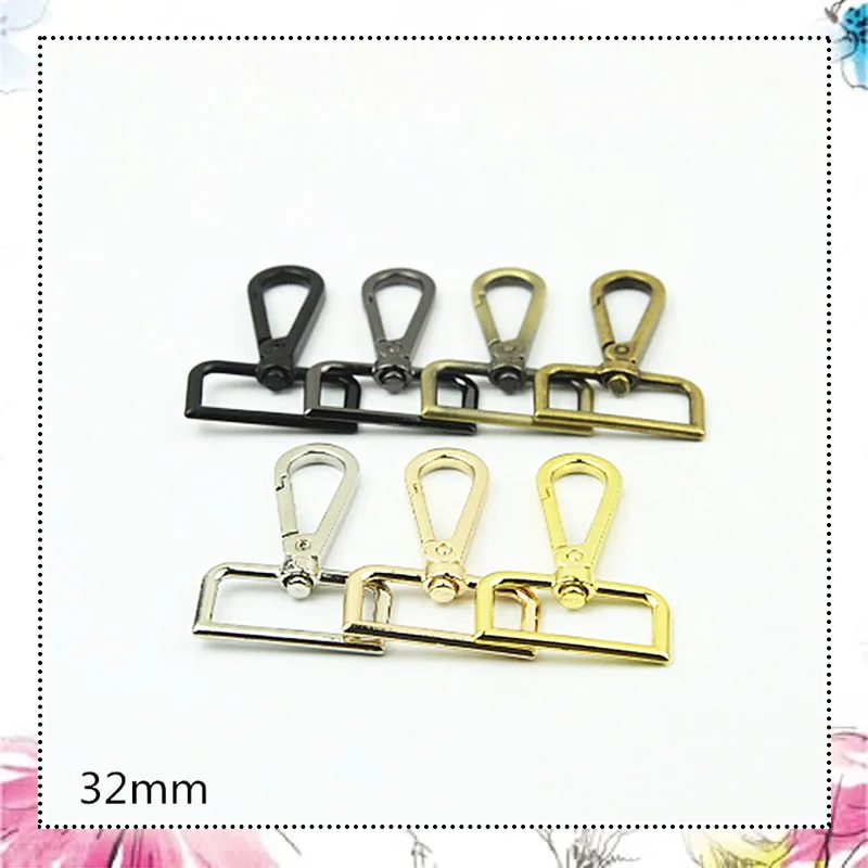 

10Pcs 32mm Handbag Straps Hanger Metal Buckles Collar Lobster Clasp Swivel Trigger Clips Snap Hook DIY Leather Craft Accessory