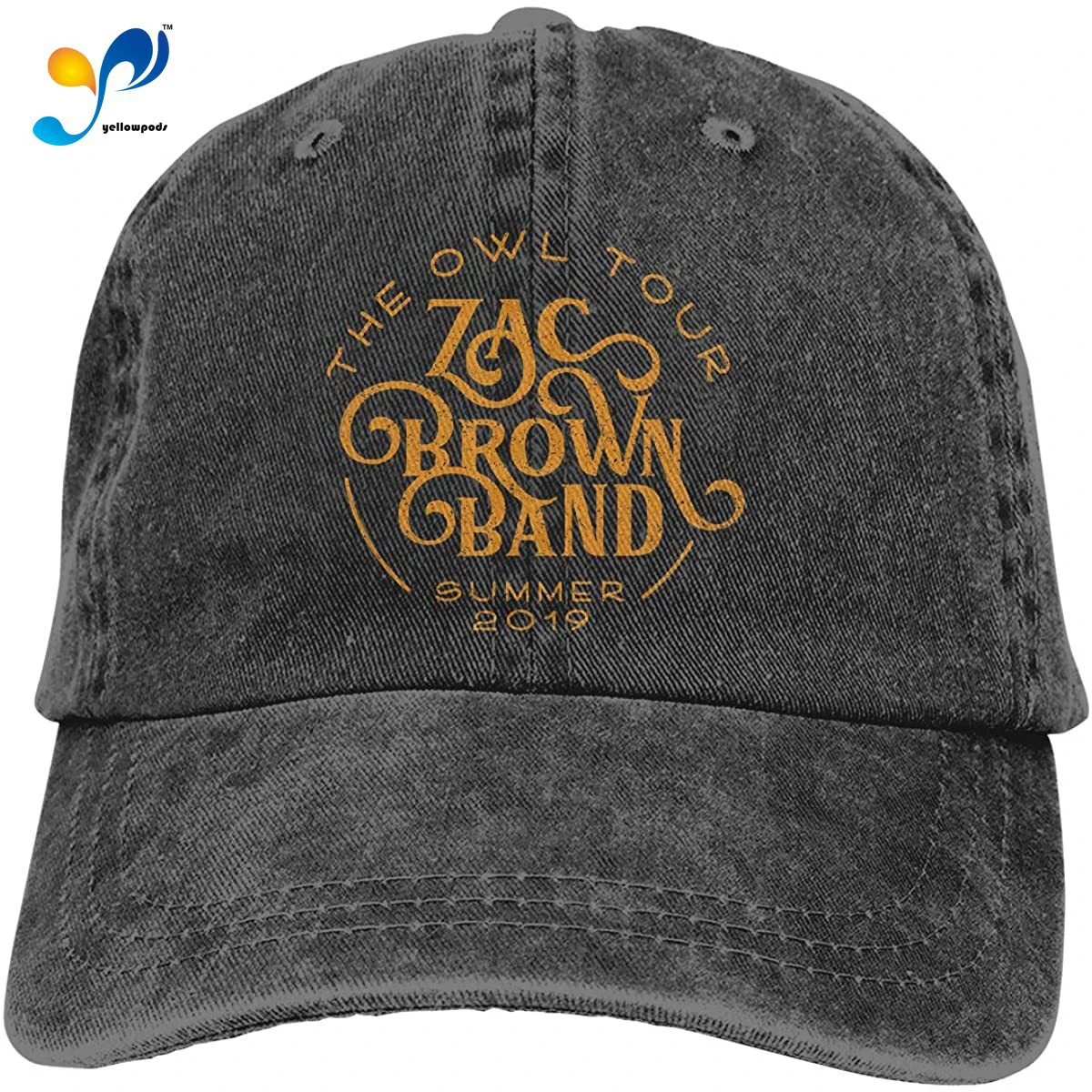 

Zac Brown Band Hats Adjustable Vintage Washed Denim Baseball Cap Casquette