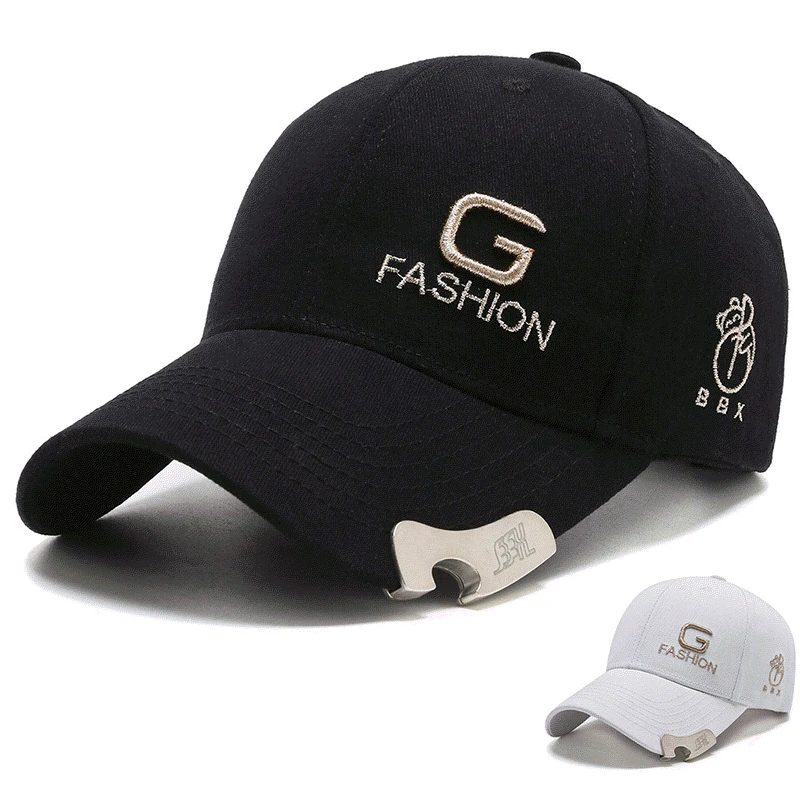 

European and American style letter embroidery hat men and women bar new trendy brand bottle opener function travel baseball cap