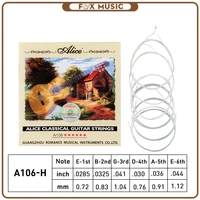 1 set alice a106 h clear nylon classical guitar strings silver plated copper alloy wound strings 1st 6th strings